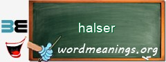WordMeaning blackboard for halser